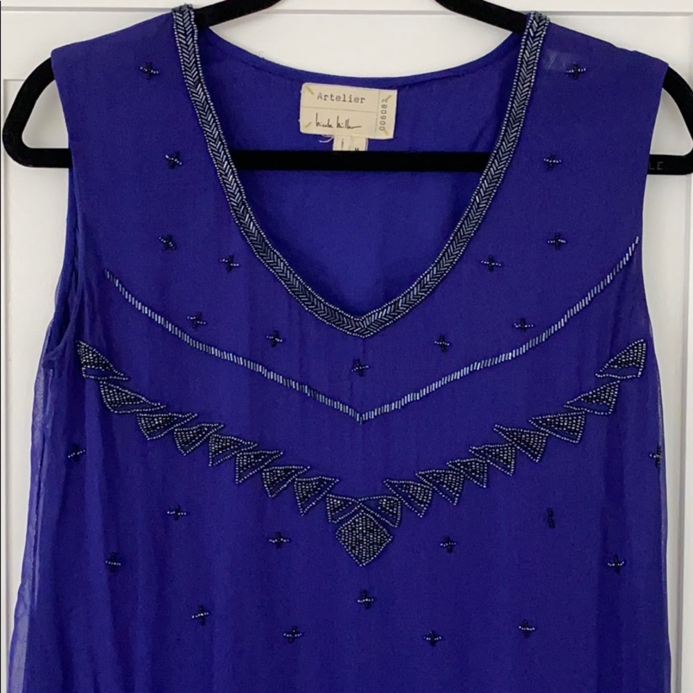 Artelier Nicole Miller Dress -purple/blue